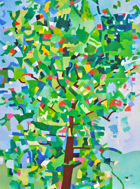 Trädbeskärning, olja 61x82