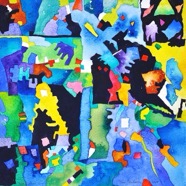 Förändrad skog akvarell 25x25